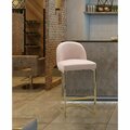Bromas Modern Contemporary Airlie Bar Stool Chair, Blush BR2099655